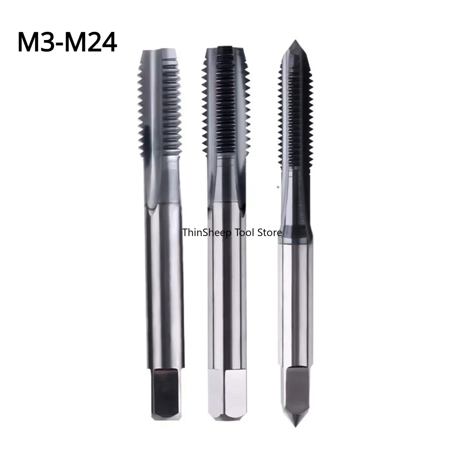 

M3-M22 TCT Taps Straight Groove Cnc Carbide Cutting Hand Tools for Metal Processing Cutting Tools Metric Thread Drill Bits