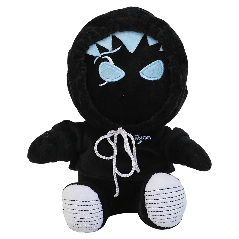 25cm Tanqr Plush Anime Black Toy Cartoon Characters Stuffed Animal Game