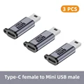 3x C to Mini USB