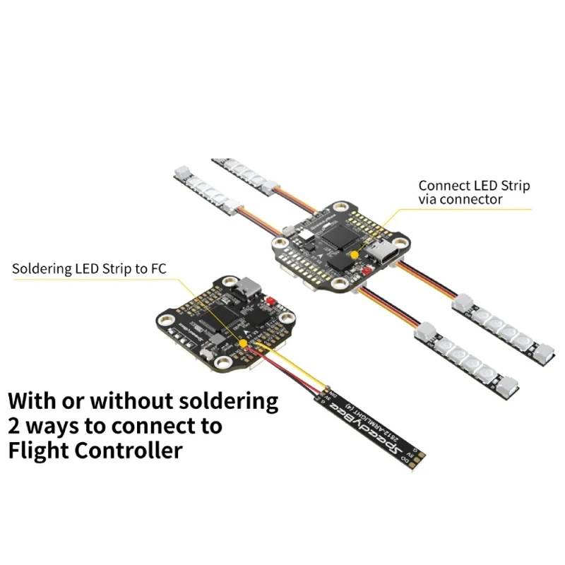 4PCS SpeedyBee Programable 2812 Arm LED Light Armlight 5V RGB For RC FPV Racing Freestyle Whoop Drone Quadcopter Runcam thumbnail 3