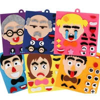 Puzzle Felt Non-woven Fabric Early Childhood Education for Children Manual DIY Cognitive Facial Expression Stickers TMZ 1