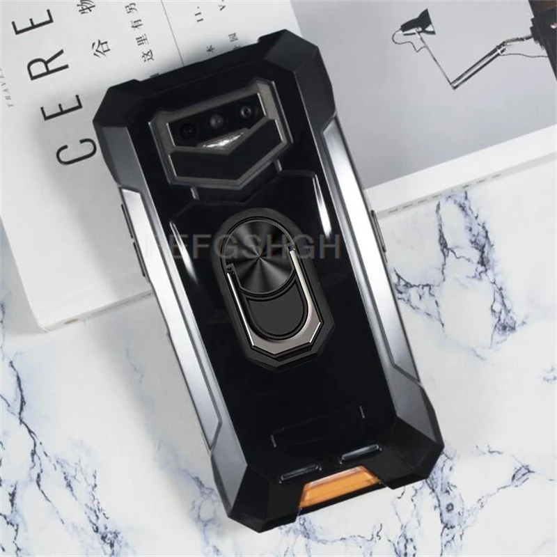 Premium TPU Soft Silicone Phone Cover with Back Ring Holder Bracket