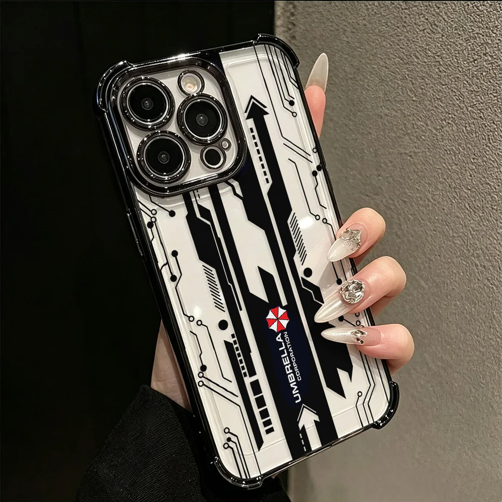 Residents Evil Plating Phone Case with Anti-Fall Airbag Protection