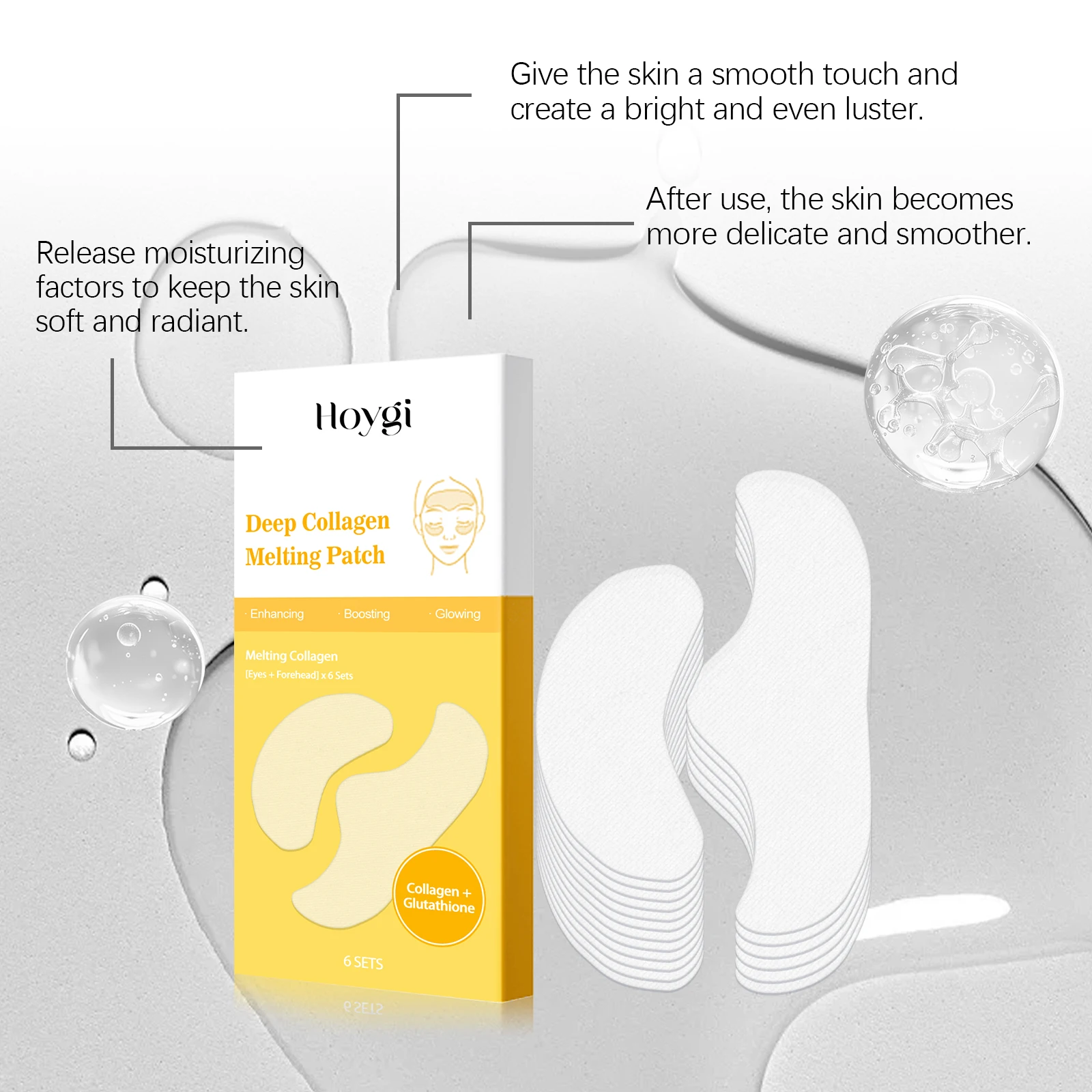 Collagen Protein Soluble Patches For Forehead And Eye Firming_voghion.com