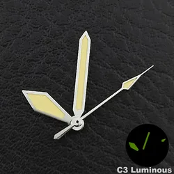 Green C3 Luminous 12.5mm Watch Hands - Premium Watch Accessories and Parts (96 silvery)