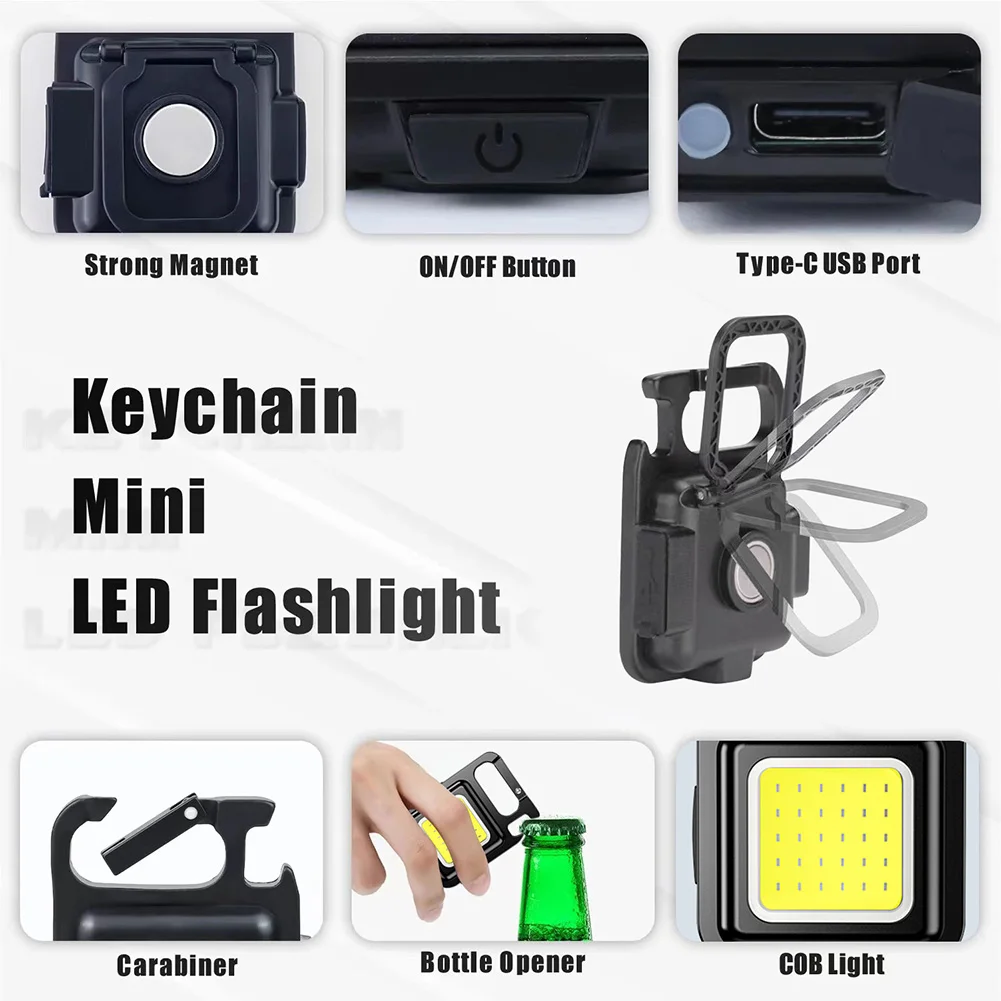Waterproof Aluminum LED Keychain Light for Outdoor Activities