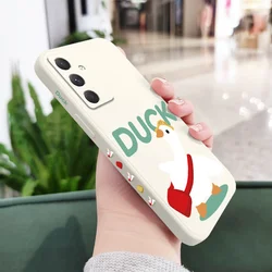 Charming Duck Design Phone Case Cover - Samsung A05 (White)