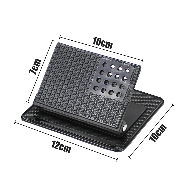Car Ornament Silicone 360 Rotating Phone Holder Non-Slip Mat Automobile Dashboard Adjustable Angle Sticky Pad for GPS Navigation car non slip mat car dashboard mat non slip dash mat dash adhesive holder silicone anti slip pad silicone anti skid pad dashboard phone holder dash phone holder