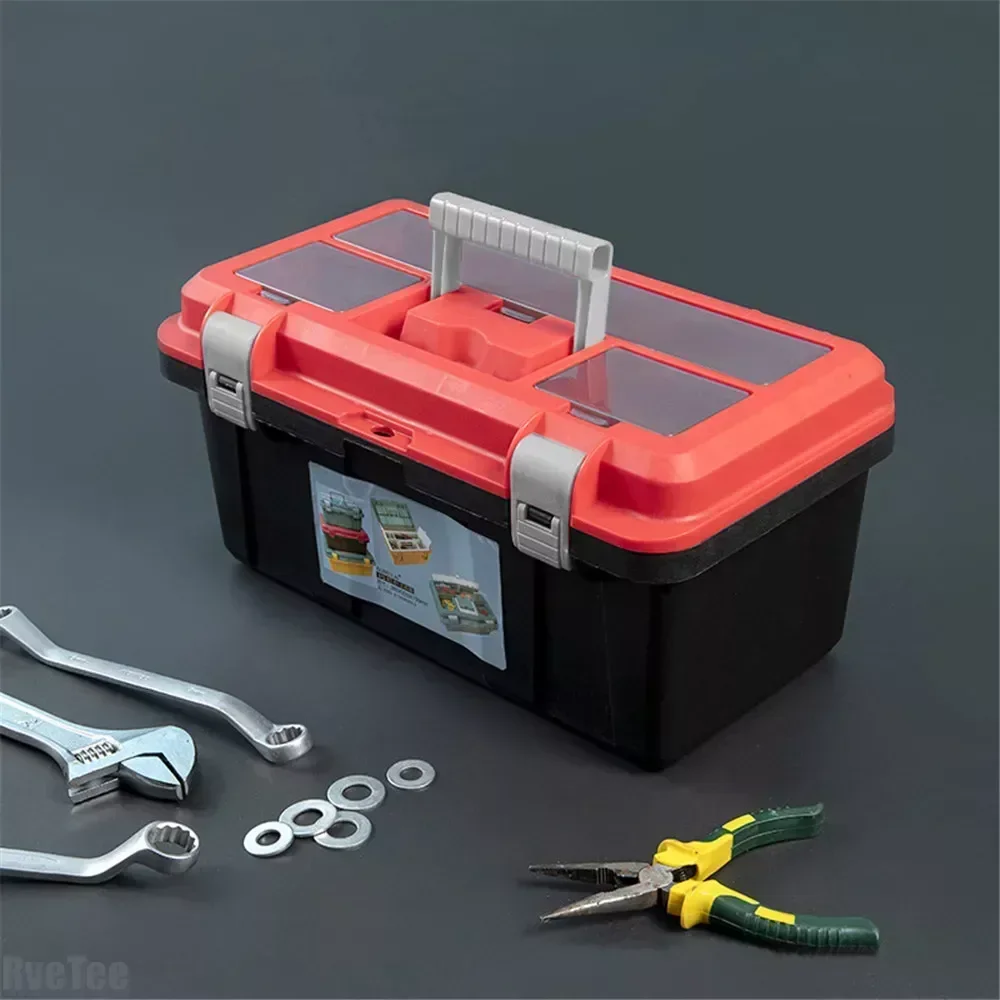 Organizer With Storage Case Garage Double-layer New Thickened Tool Tools Hardware 2024 Dividers Lid Box Household Screw 6