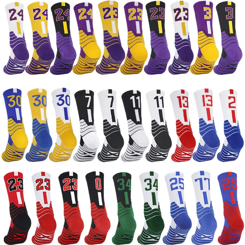 

Men Women Professional Basketball Socks Knee High Thickened Towel Bottom Breathable Outdoor Running Cycling Child Sports Socks