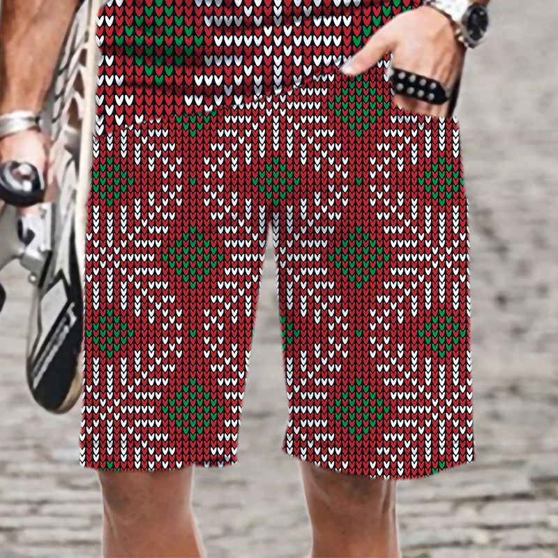 

Men's Shorts Fashion National Style Pattern Summer Quick Dry Men/Women Swimsuit Cool Beach Swimming Harajuku Casual Oversized