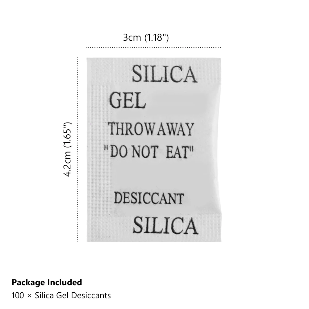 1 x 100 Silica Gel Desiccants Packets for Moisture Removal and Storage Food  Safe for Desiccant Packs, Food Grade