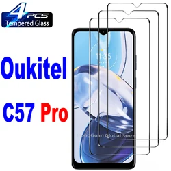 Premium Tempered Glass Screen Protector Film (1 - 4 Pack) for 2 pieces (For Oukitel C57 Pro)