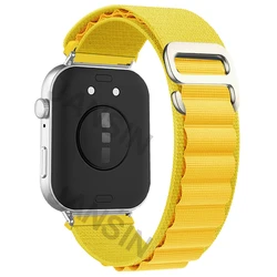 Breathable Nylon Loop Sport Strap - Adjustable Replacement Wristband for Huawei Watch Fit 3 (Yellow)