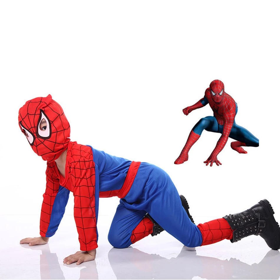 gemakkelijk Chemicaliën bezoeker Kids Jongens Superheld Spiderman Kostuum Halloween Carnaval Party Kerst  Cosplay Movie Spier Kleding Kinderen Outfits| | - AliExpress