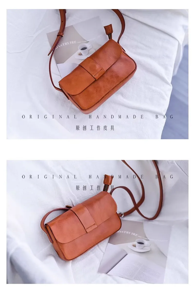PNDME Mode Vintage Designer handgemachte echtes Leder Damen kleine rote Umhängetasche Outdoor täglich echtes Leder Umhängetasche – Detail 4