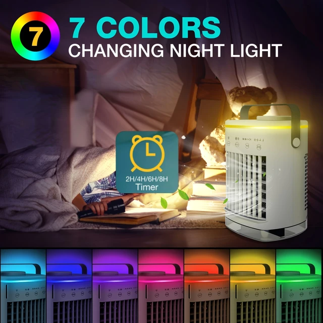 1pc Mini Portable Air Conditioner With 4-Speed Cooling Fan And Humidifier - Perfect For Home Office Use 5
