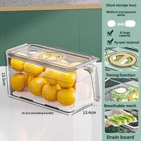Boîte de rangement de tri pour réfrigérateur, œufs, fruits et légumes, sous-emballage de stockage de qualité alimentaire, boîte de conservation des frais 6