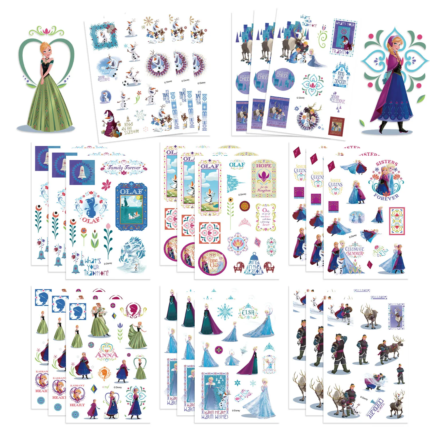8/16/32pcs Frozen Elsa Princess Cute Stickers Birthday Party INS Style ...