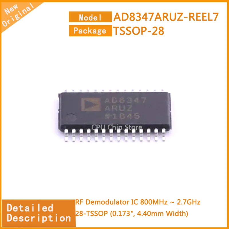 

5Pcs/Lot New Original AD8347ARUZ-REEL7 AD8347ARUZ RF Demodulator IC 800MHz ~ 2.7GHz 28-TSSOP (0.173", 4.40mm Width)