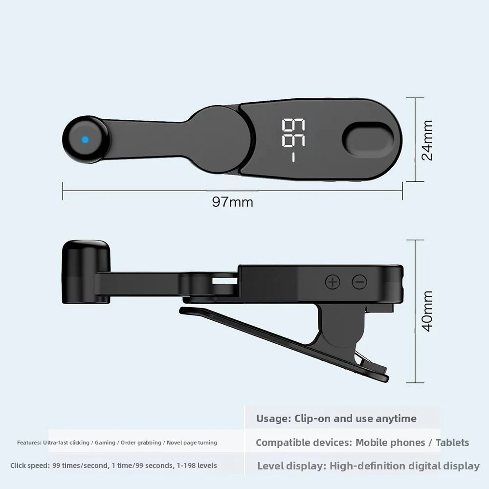 Clicker Automatico Portatile per Schermo, Interfaccia USB, Clicker Fisico Mini per Telefono Cellulare, Tapper per Schermo in ABS - Image 6