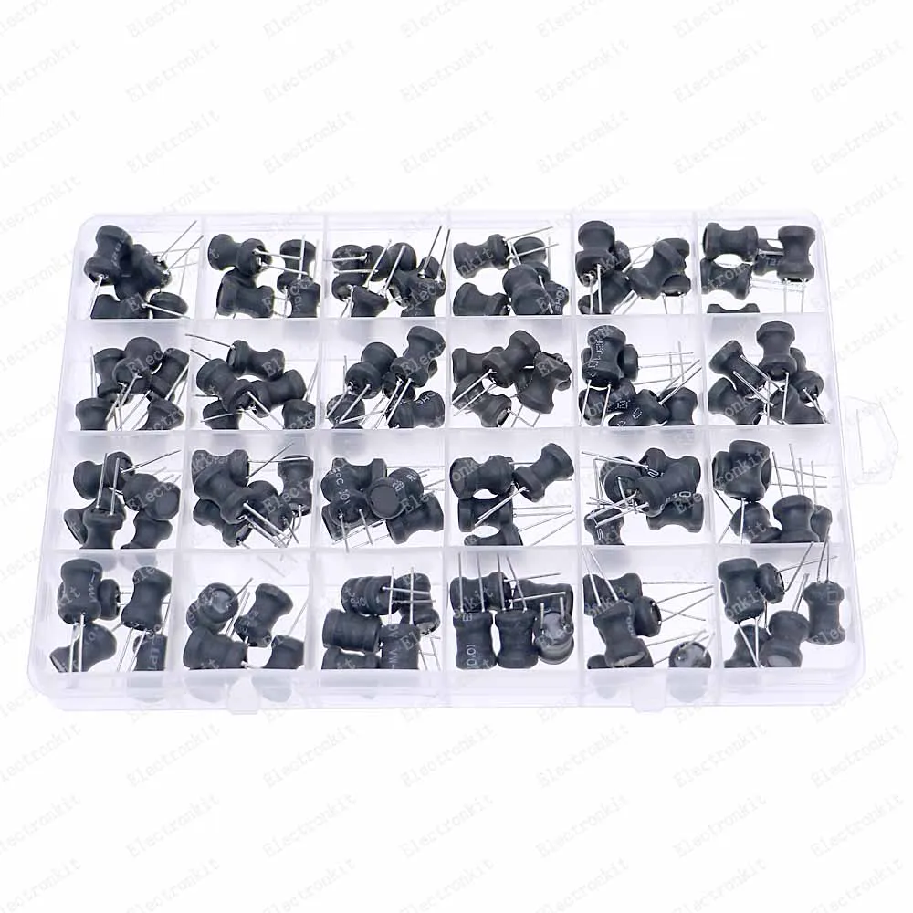 120Pcs Valor 24 9*12 milímetros Choke Indutores Kit 2.2/3.3/4.7/10/15/22/33/47/68/100/150/220/330/470/680uH/1mH/2.2/3.3/4.7/10/20/30/100mH