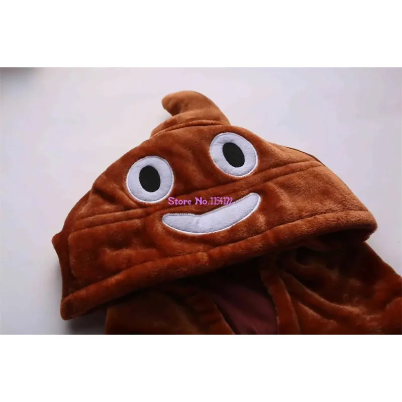 WAT Brown poop Kigurumi Onesie Unisex Adult Pajamas Sleepsuit Pyjama Cartoon Sleepwear Cosplay Costumes New