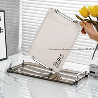 Luxury Creative Rectangle Storage Trays Home Decor Geometric Art Table Ornaments Kitchen Accessories Plastic Crafts Tea Trays 1