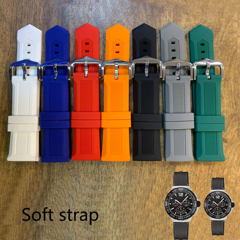 Siliconestrapwithsoftanddurable1820and22MMwatchchains