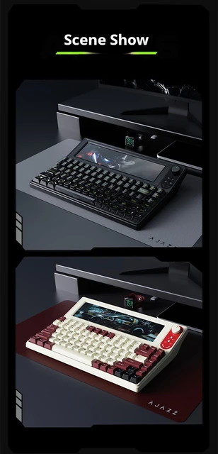AJAZZ✖︎NACODEX キーボード AKP846 黒ボディ 抹茶ラテ軸