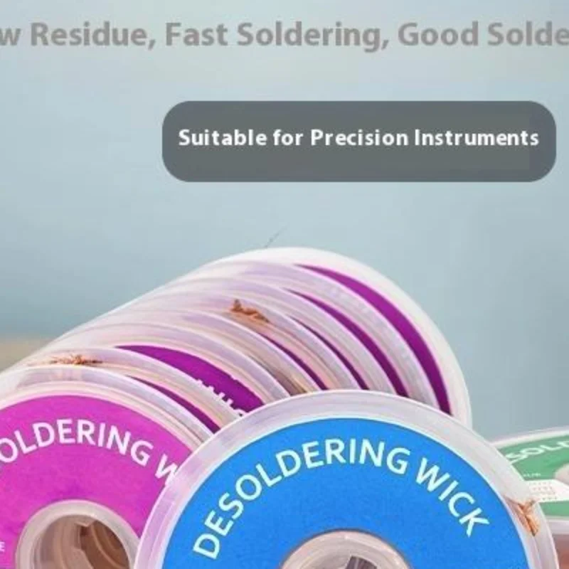 Soldering Wick Tin Lead Cord, 1-4mm 1.5/3Meter Solder Remover Wire Mesh Braid Desoldering Tape, 1Pcs Copper Welding Point