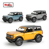 Maisto 1:24 2021 Ford Bronco Badlands Blue Die Cast Vehicles Collectible Model Car Toys 1