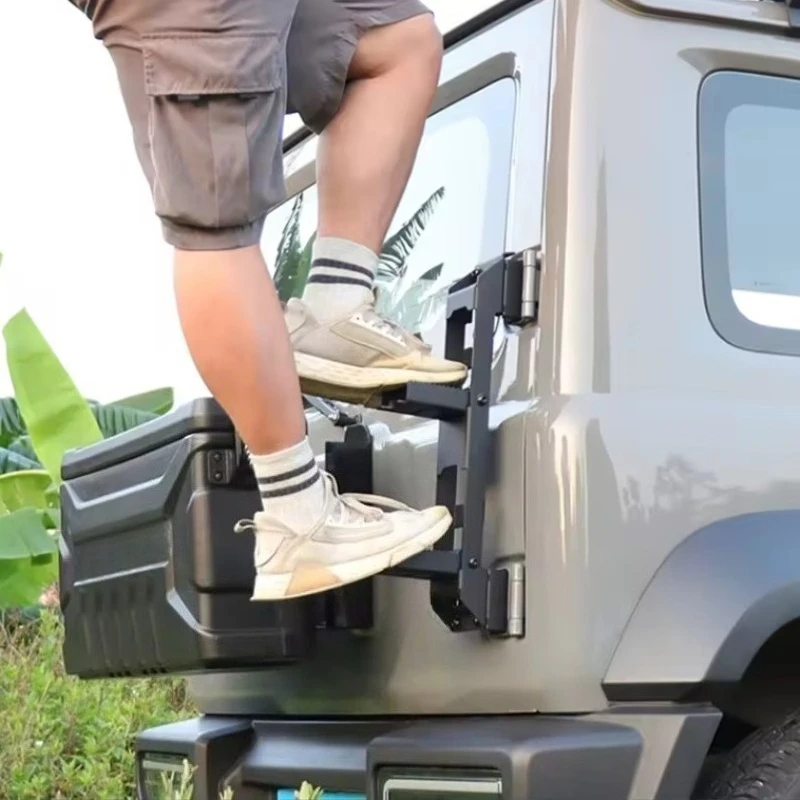 짐니 V/III 버전 2023-2024 차량용 테일게이트 사다리, 접이식 리어 사다리, 테일게이트 페달 스텝, 자동차 외부 부품