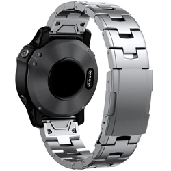 Premium Titanium Metal Quick Fit Watch Band - 22/26mm Strap for 22mm (Sliver)