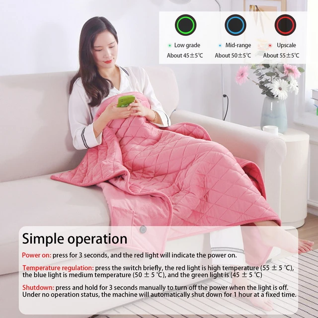 Portable Heated Blanket USB Electric Heating Shawl Blanket 3-speed  Adjustable Warming Cushion Household Winter Warm Pad supplies - AliExpress