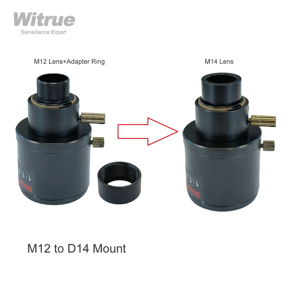 Witrue M12 to D14 Adapter Ring CCTV Accessories AliExpress
