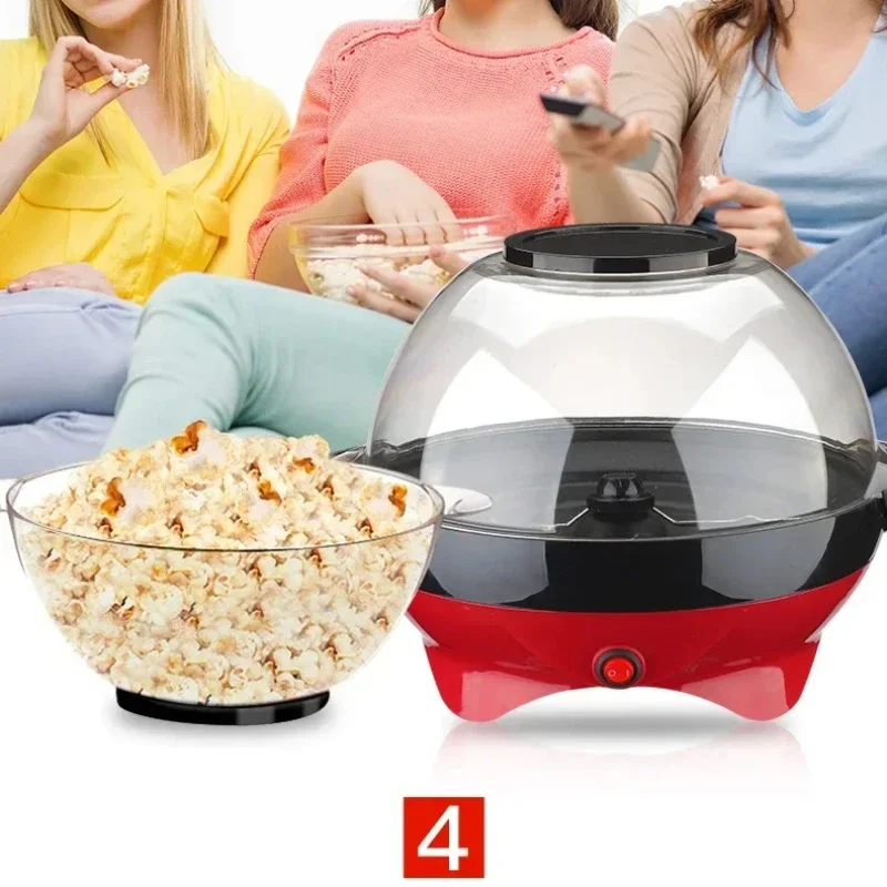 Red Small Round Machine Household Children's Popcorn Machine Electric Refillable And Sugar Adding RH906