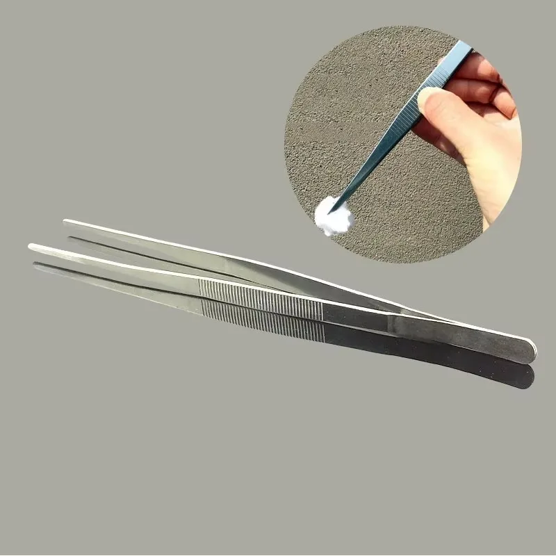 12인치(30cm) 정밀 스테인리스 스틸 핀셋 전문 눈썹 정리 핀셋 여성 남성용 얼굴 털 제거 도구 뷰티 살롱용