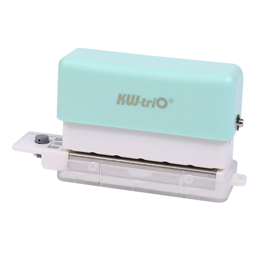 KW-triO 6-Hole Paper Punch Handheld Mini Puncher Support 20/26/30 Hole Punching 5.5mm Aperture For A4 A5 B5 Notebook