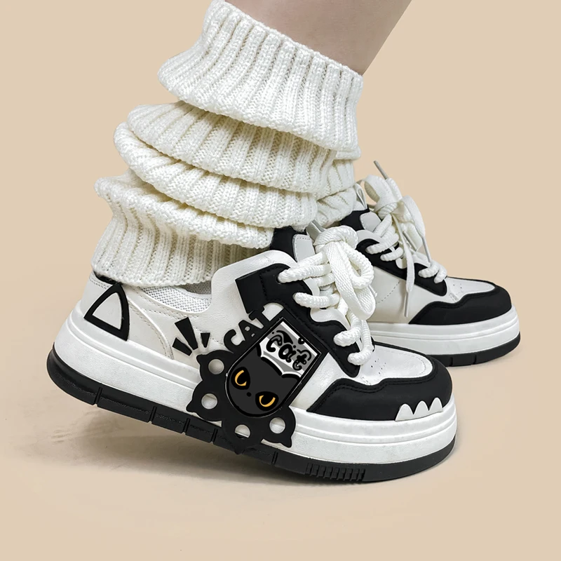 Amy and Michael Cute Girls Students Chunky Casual Sneakers Winter