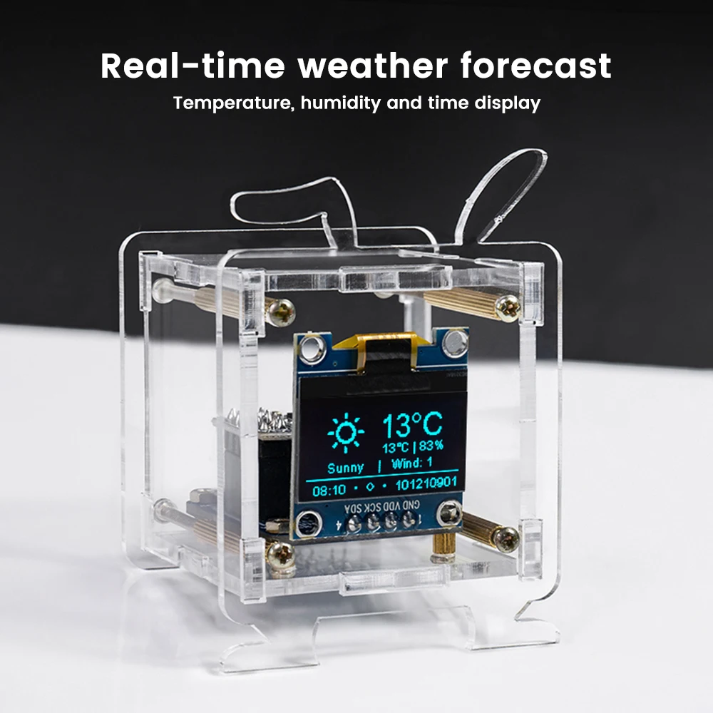 รูปสินค้า ชุดสร้างนาฬิกาอัจฉริยะ DIY ESP8266 หน้าจอ OLED 0.96 นิ้ว