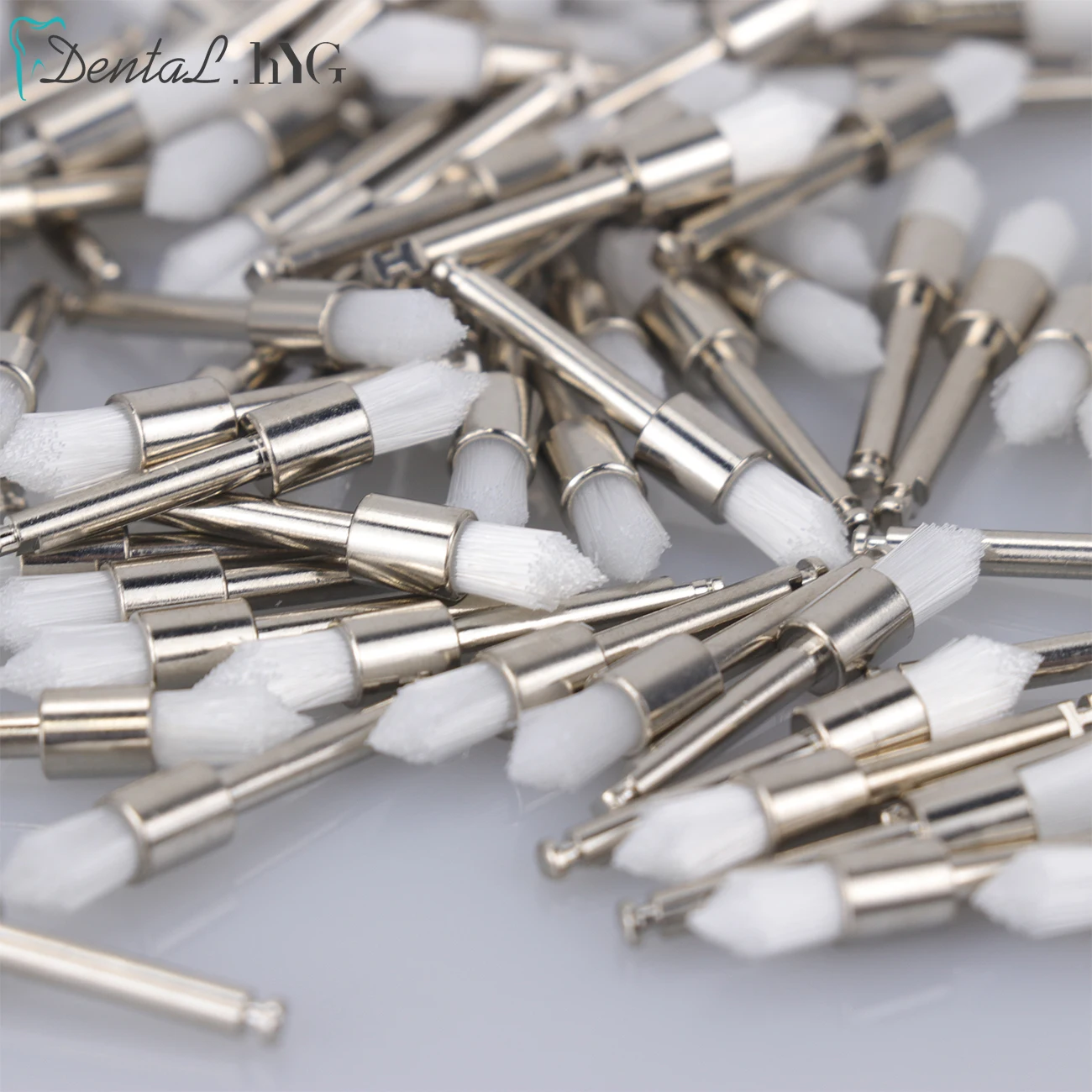 100 Pack Dental Prophy Polishing Brushes – Latch Type, Nylon Cup/Bowl Shape