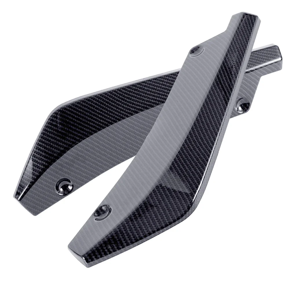 Bumper strip Universal Car Front Rear Bumper Strip Lip Spoiler Diffuser Splitter Scratch Protector Carbon Fiber Winglets Side Skirt Extension