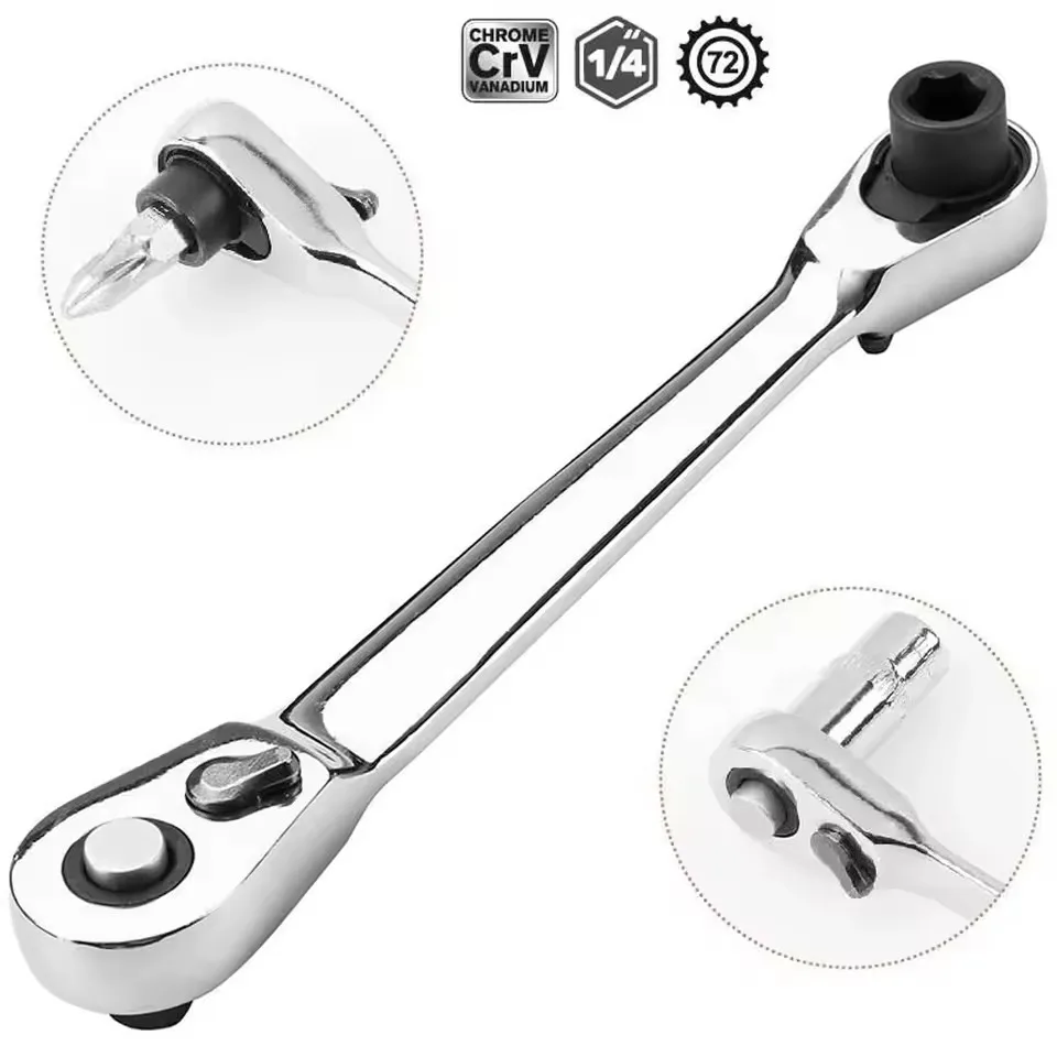 Chrome Vanadium Steel Mini Ratchet Wrench Tool