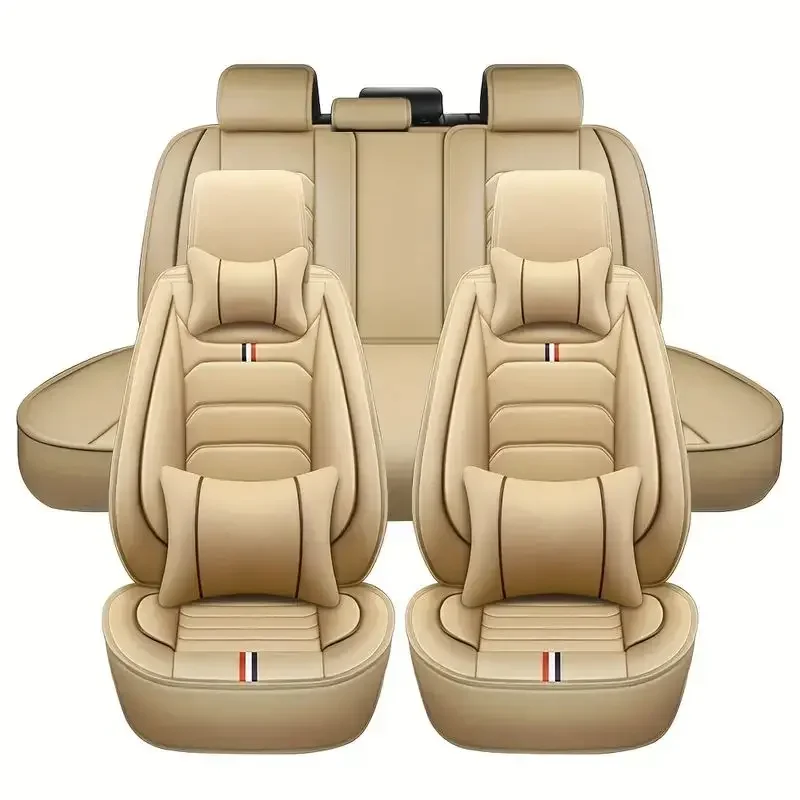 Car Seat Cover Universal 5-Seat Car Seat Covers Faux Leather Full Set Waterproof For All Models