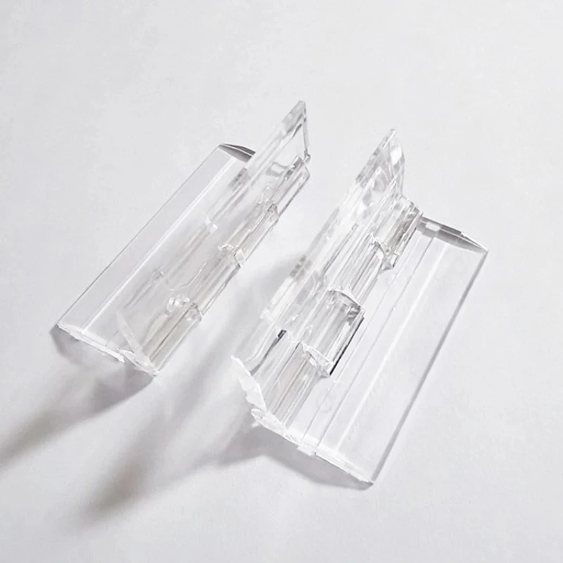10Pcs Transparent Plastic Folding Hinges Durable Clear Acrylic Hinge Tools Cabinet Hardware Furniture Cabinet Door Hinges door hinges plastic hinges