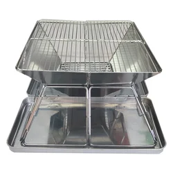Camping Wood Stove Brazier Camping Fire Wood Heater Portable Folding Hike Barbecue BBQ Charcoal Grill Stand