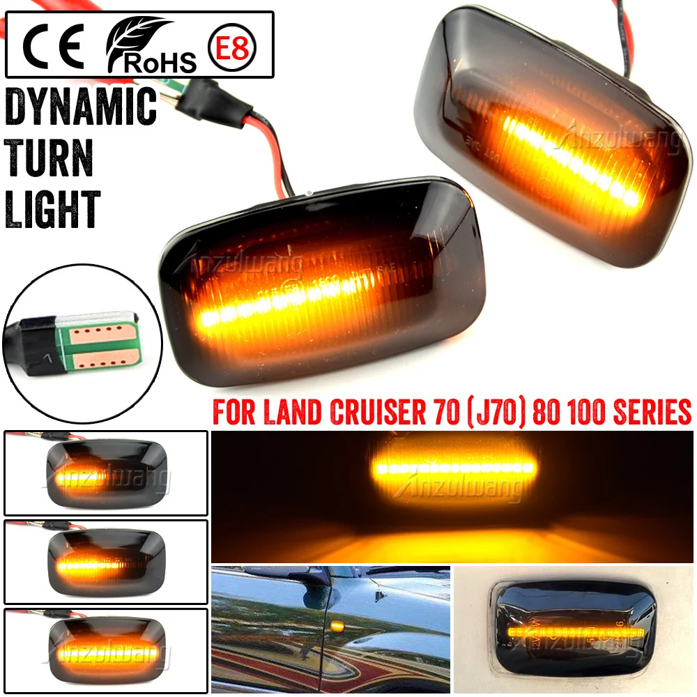 

High Quality LED Dynamic Side Marker For Toyota Land Cruiser Landcruiser 70 80 100 Series Turn Signal Light Sequential Blinker