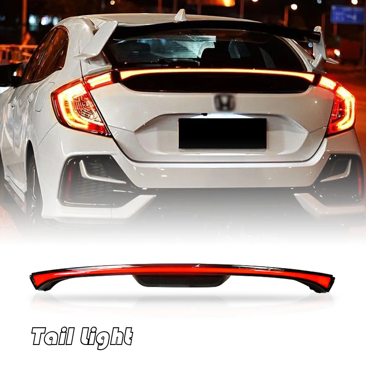 Car Rear Spoiler Lamp Accessory Part Plug and Play Tail Lamp Tail Light