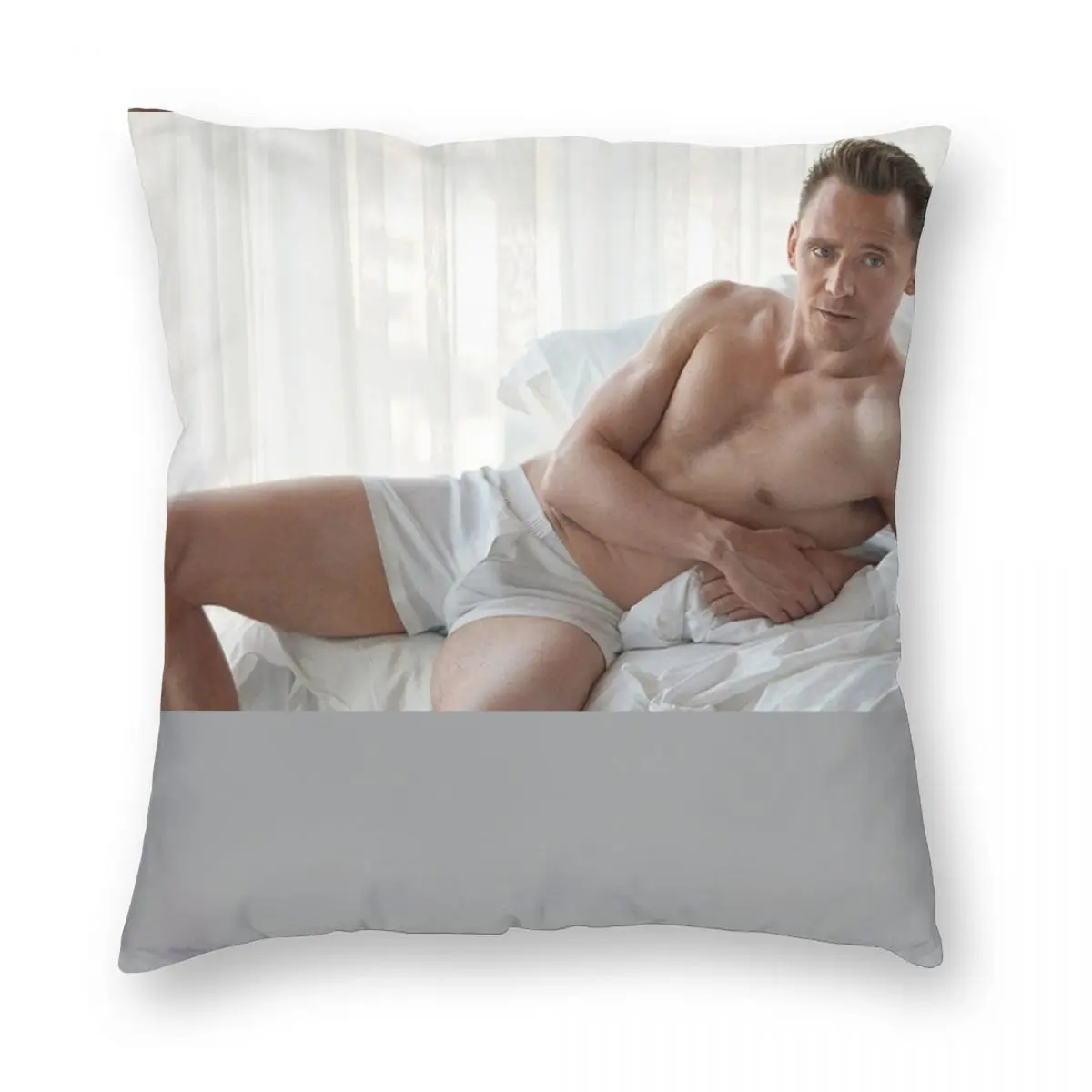 

Tom Hiddleston Thor Actor Pillowcase Printed Fabric Cushion Cover Decor Throw Pillow Case Cover Home Square 18''